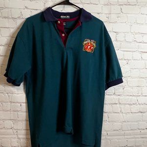 Pompano Beach FL Fire And Rescue Local 1549 Men's Polo Shirt Size Large